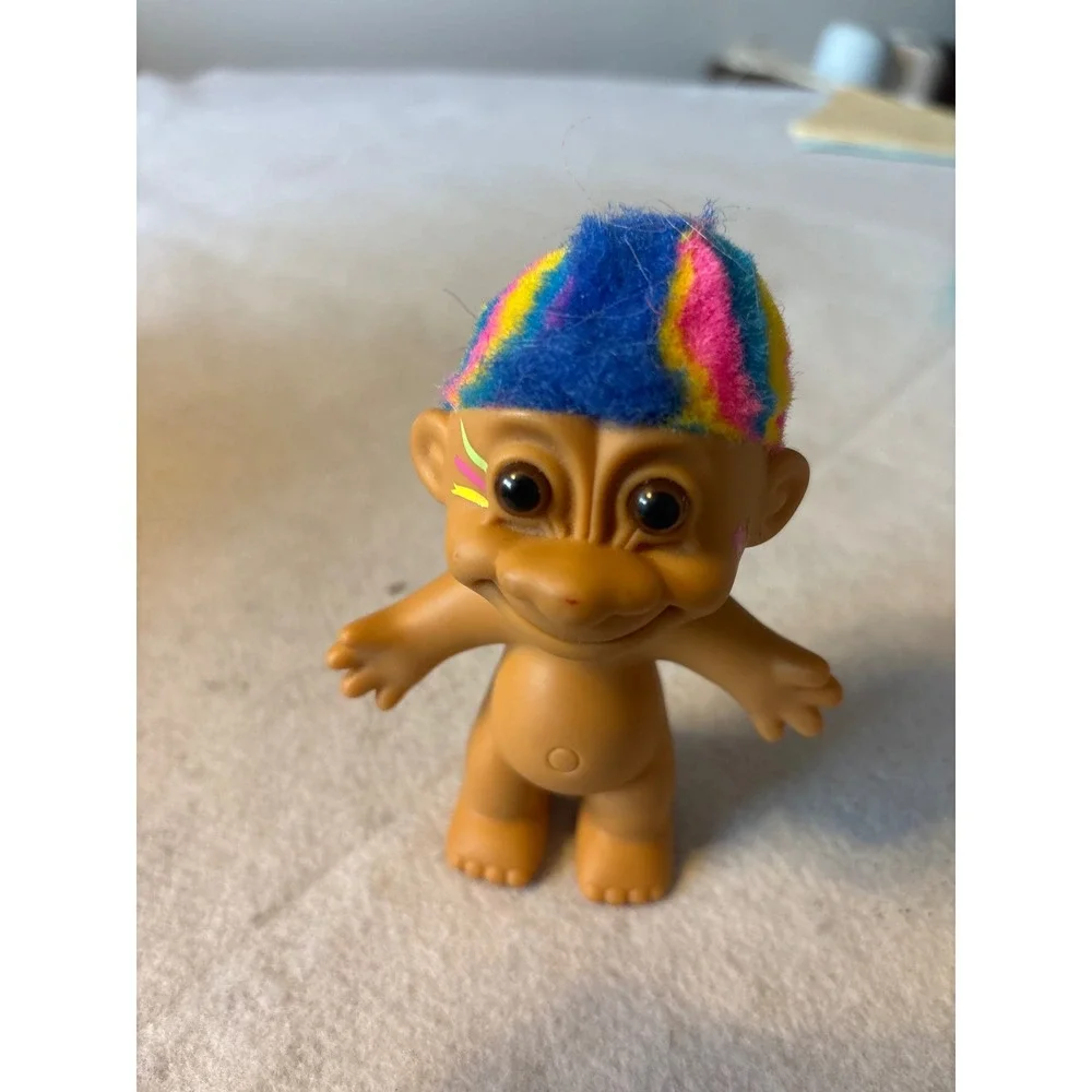 Russ Troll Doll Rainbow Hair Face Paint Vinyl Figurine China‎